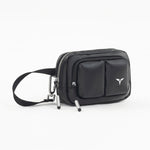 Tesport Cloud Mini Pouch in Black angled view
