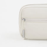 Tesport Cloud Mini Pouch in White zipper detail