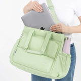 Tesport Cloud Tote in Apple Green laptop storage