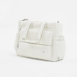 Tesport Cloud Tote in White angled view