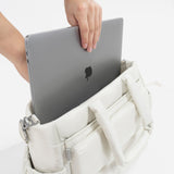 Tesport Cloud Tote in White laptop storage